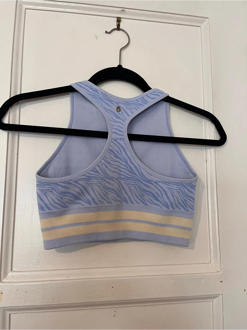 Spiritual Gangster Blue Zebra Seamless Legging and Bra Set - Size XS